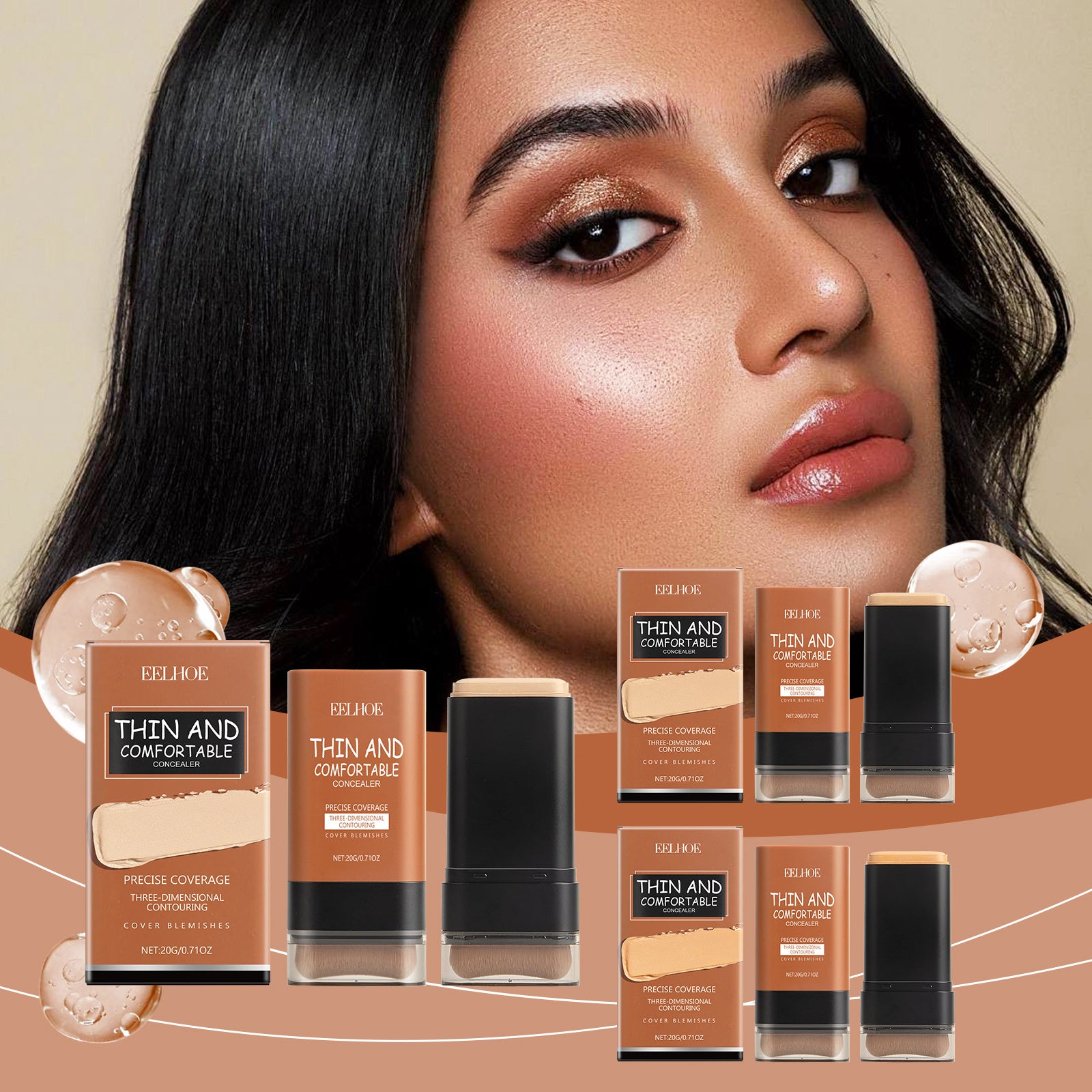 Foundation Stick With Brush,Makeup Foundation Concealer, Concealer Makeup Foundation Full Coverage ,milk Makeup Foundation ,Concealer Full Coverage - Bellarte Enchanté Foundation Stick With Brush,Makeup Foundation Concealer, Concealer Makeup Foundation Full Coverage ,milk Makeup Foundation ,Concealer Full Coverage